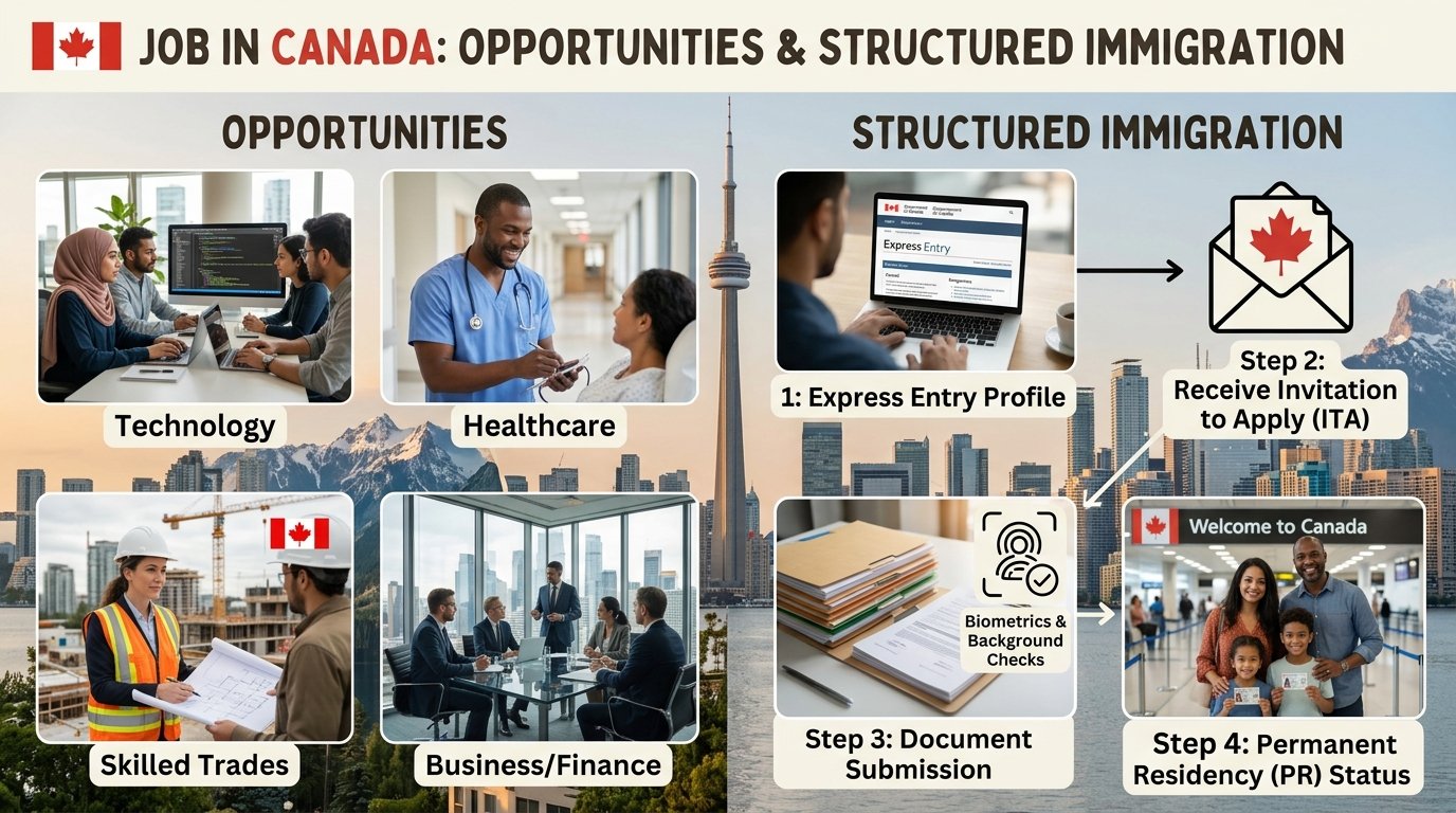 🇨🇦 Emprego no Canadá: oportunidades e imigração estruturada